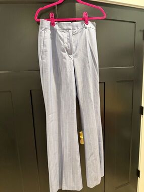 Ann Taylor Light Blue Pinstripe Trousers